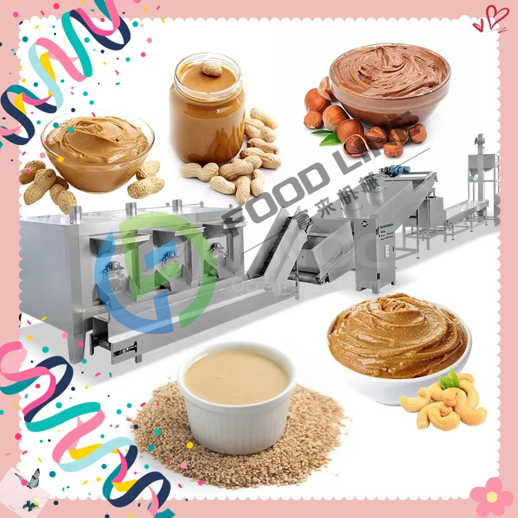 Industrial Nut Paste Machine 500kg/H Capacity for Hazel Paste and Crunchy Peanut Butter Production
