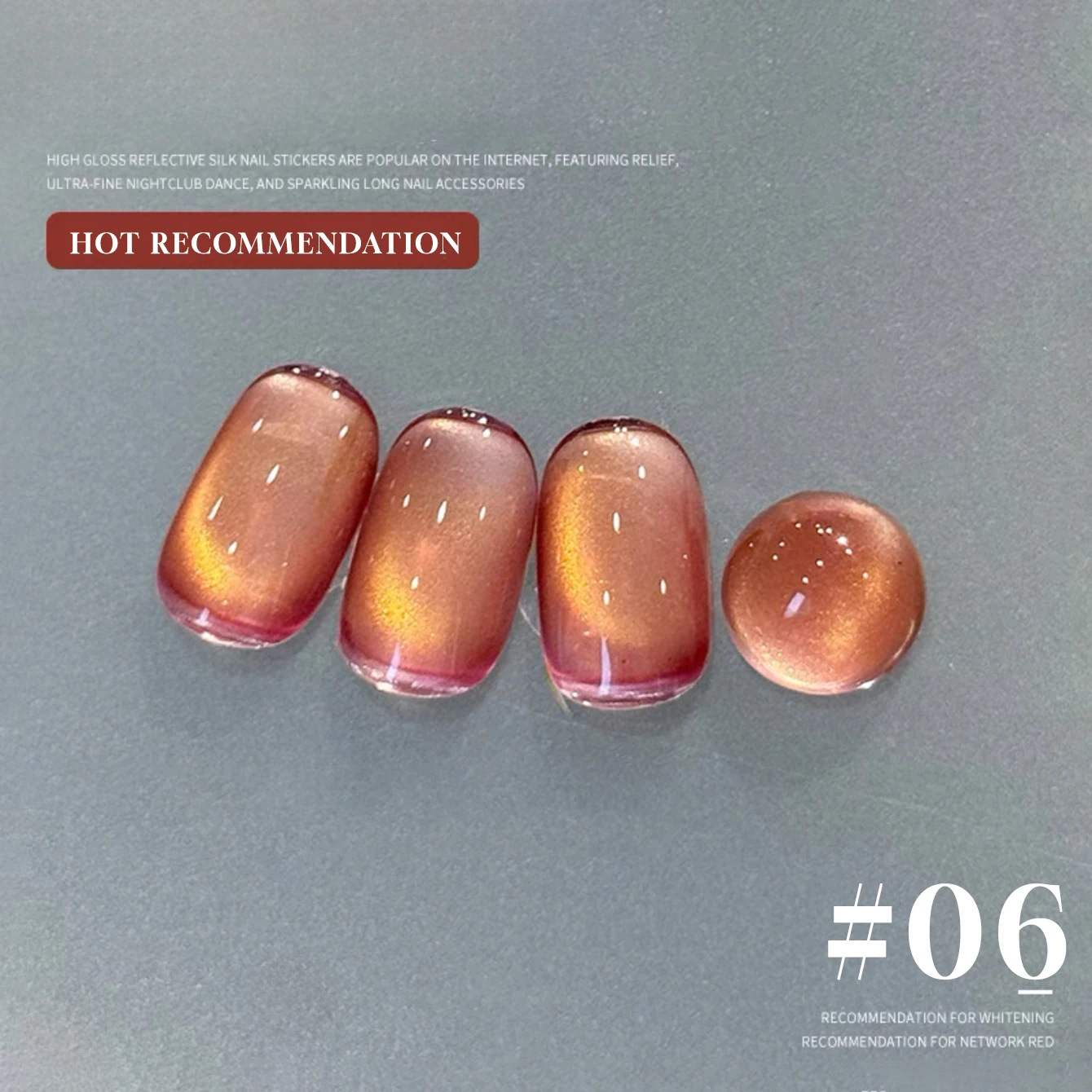 12ML 1 Uds otoño Halloween más vendidos cuentas de vidrio de luz dorada imán rojo esmalte de uñas de Gel de ojo de gato adecuado para uñas y uñas de los pies