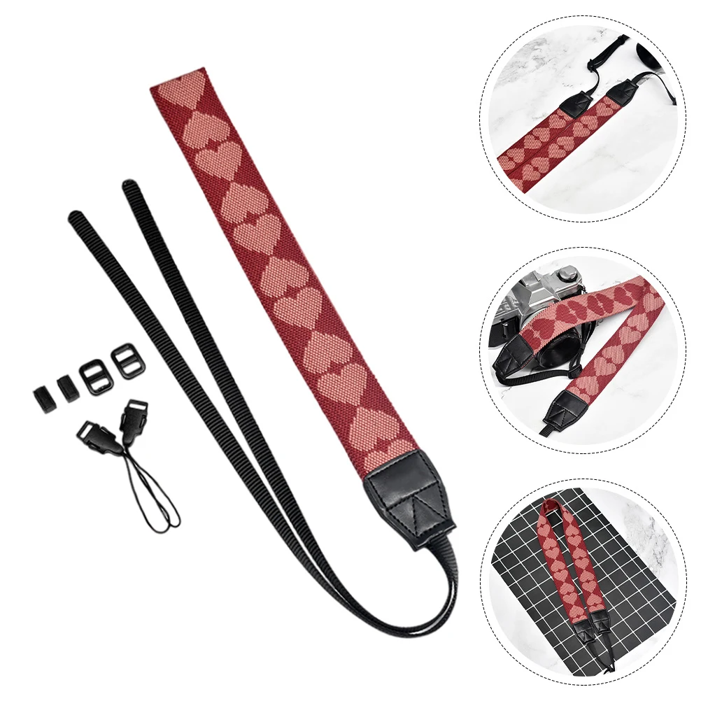 

Регулируемый высококачественный хлопковый ремень для цифровой камеры, дизайн сердца, плечевой ремень для камеры, дорожный шейный ремень