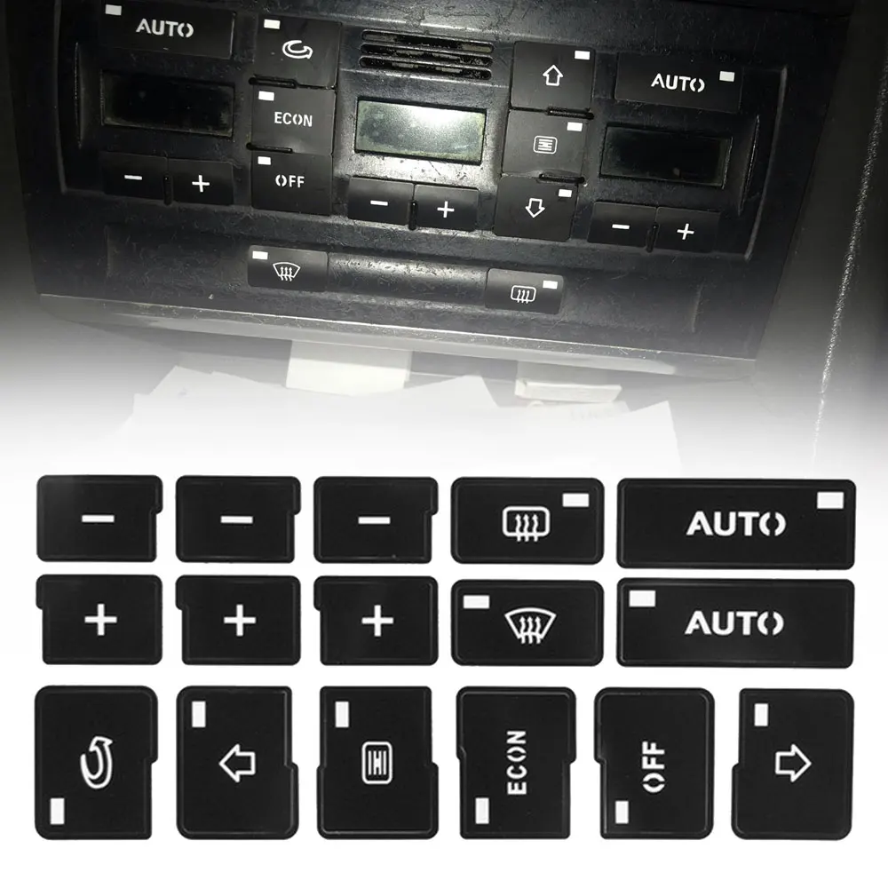 1x Car Air Conditioning Ac Climate Control Button Repair Stickers Decals Decors Car Accessories for Audi A4 B6 B7 2000-2004