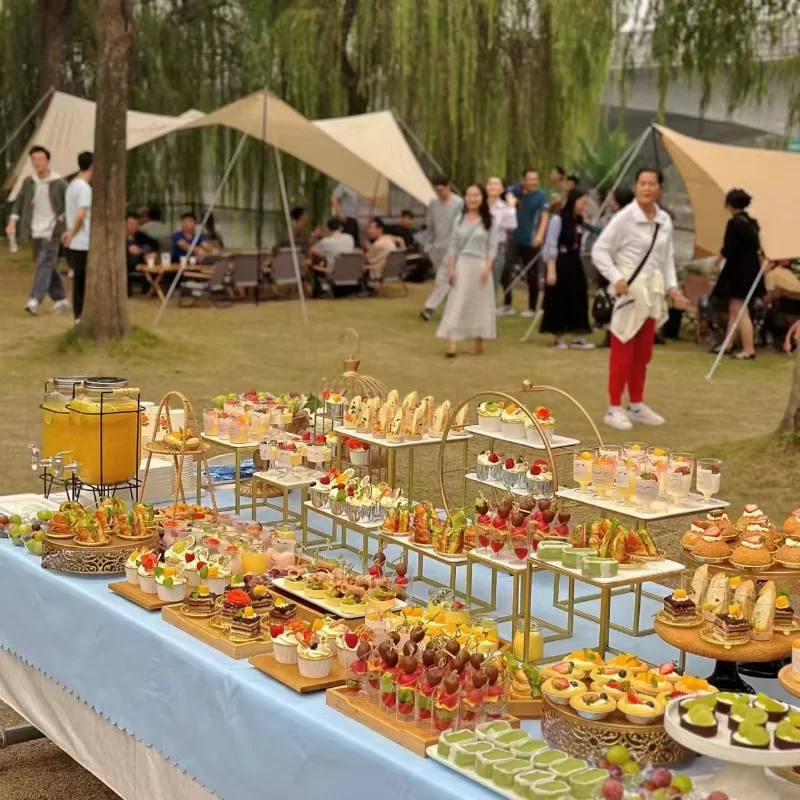

Grand Event Dessert Cupcake Candy Bar Holder Buffet Snack Trays Weddding Birthday Party Meeting Fruit Bread Drink Rack 16PCS