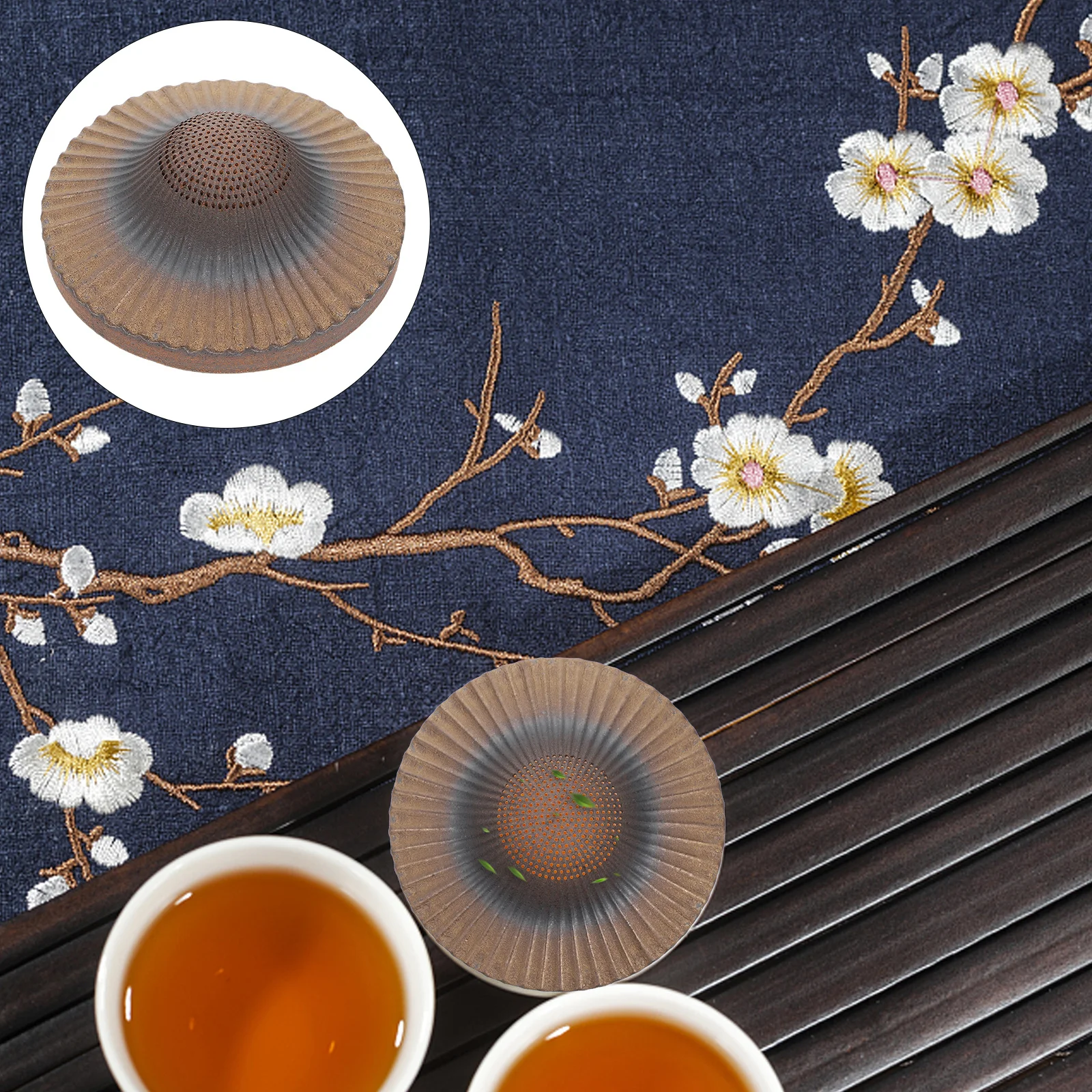 

1Pcs High Quality Retro Tea Strainer Ceramic Tea Filter Practical Home Use Accessory Ceramic Craft Retro Adornment