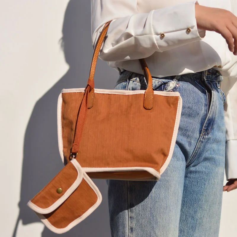 

AETOO Japanese new female bag Korean version of fashion canvas bun mother bag simple hand bag pocket change mobile phone bag