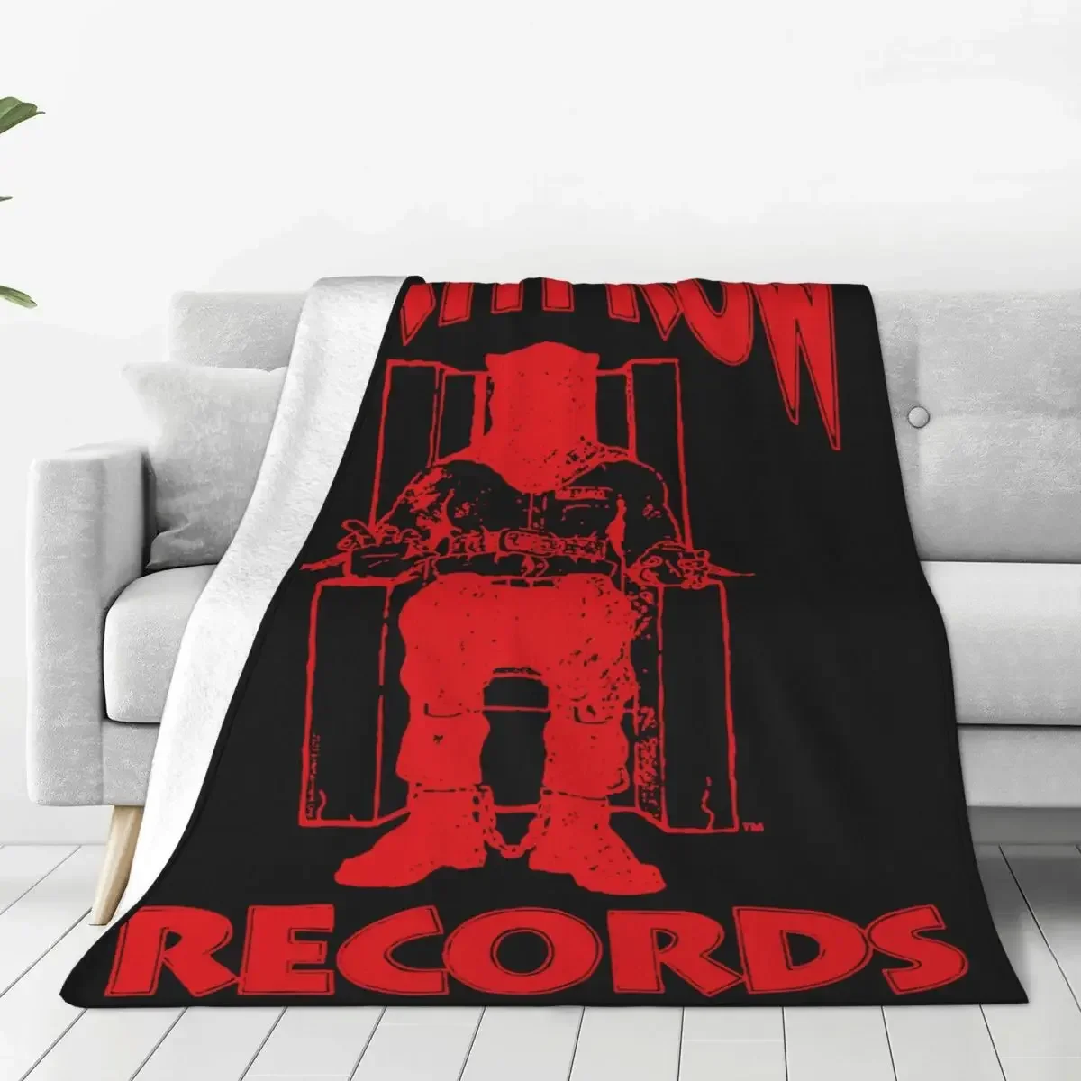 

Death Row Records Red Fleece Lightweight Throw Blankets for Car Sofa Couch or Bedspread