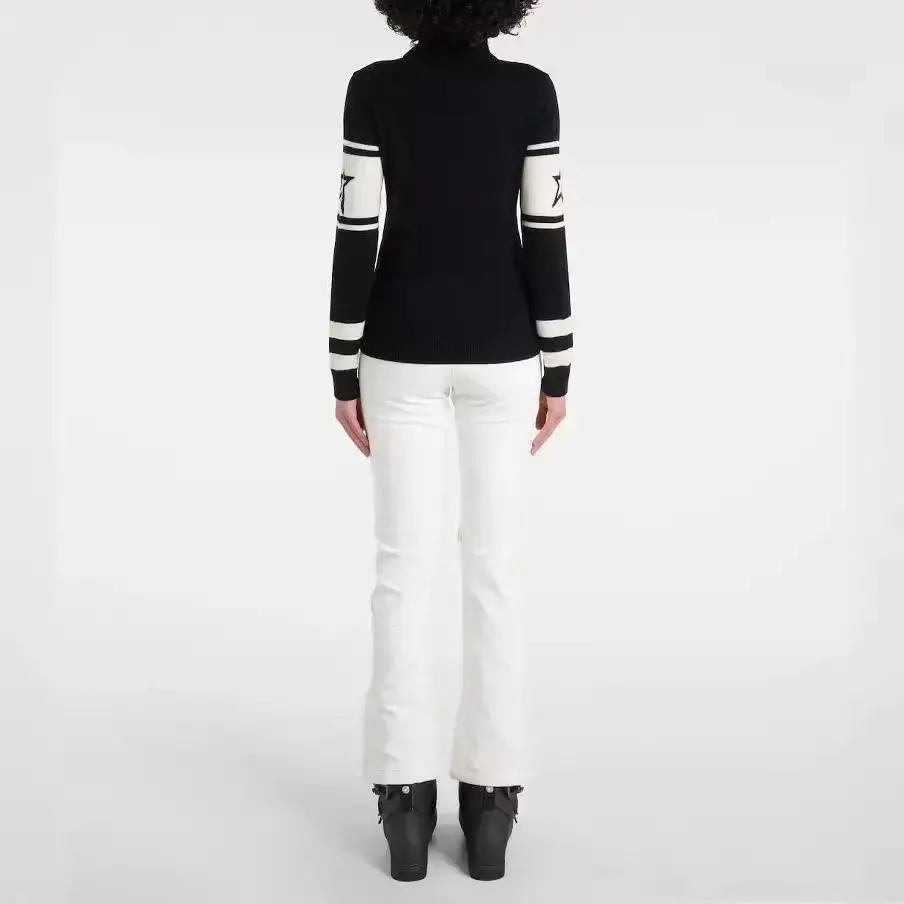 Autumn Winter New Knitted Sweater Ladies Standard Fit Jacquard Letter Stripe Design Premium Quality Ladies Sweater