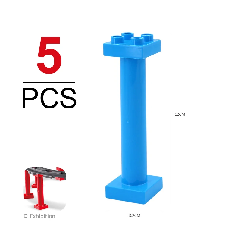 Accessoires voor treinspoor voor kinderen Grote bouwstenen DIY-spoorwegspeelgoed Grote blokken Compatibel Duploed STEM Educatief cadeau Peuters