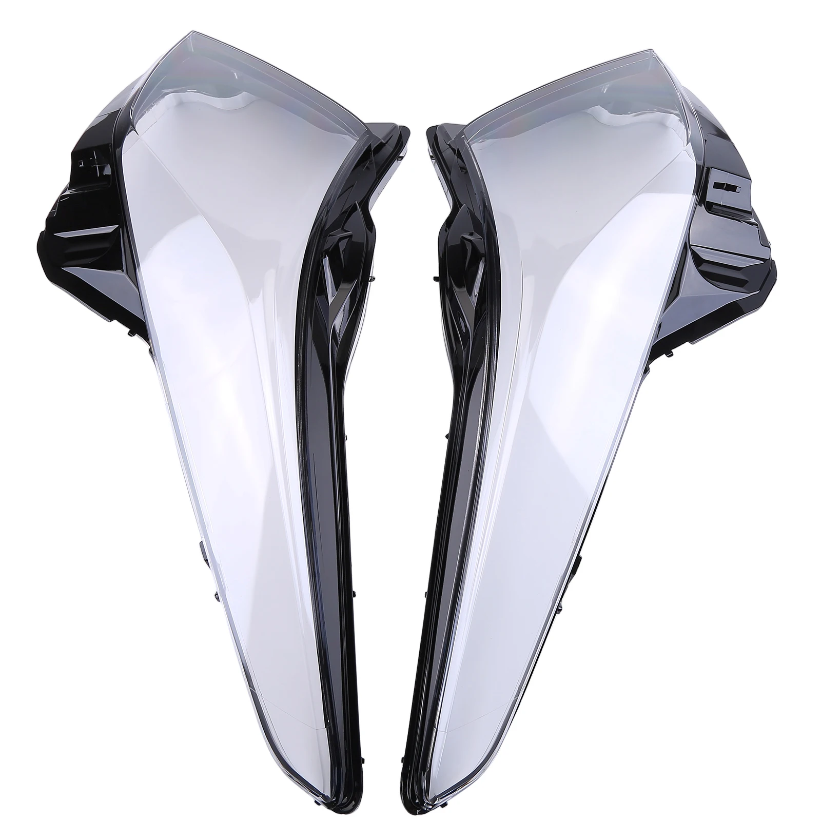 2 قطعة أغطية المصابيح الأمامية غطاء المصباح استبدال سيارة الجبهة كشافات الظل واضح عدسة حماة متوافق مع ATS 2013-2018 #2