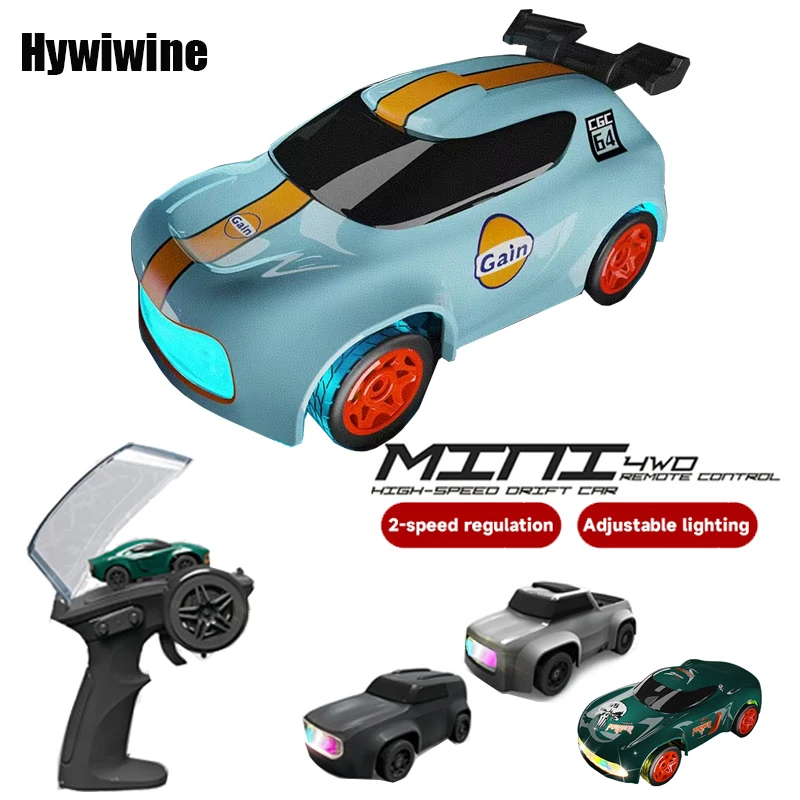 سيارة صغيرة RC الانجراف 4WD عالية السرعة للتحكم عن بعد لعبة كهربائية مع أضواء LED على الطرق الوعرة سباق السيارات للأطفال الأولاد والبنات هدية