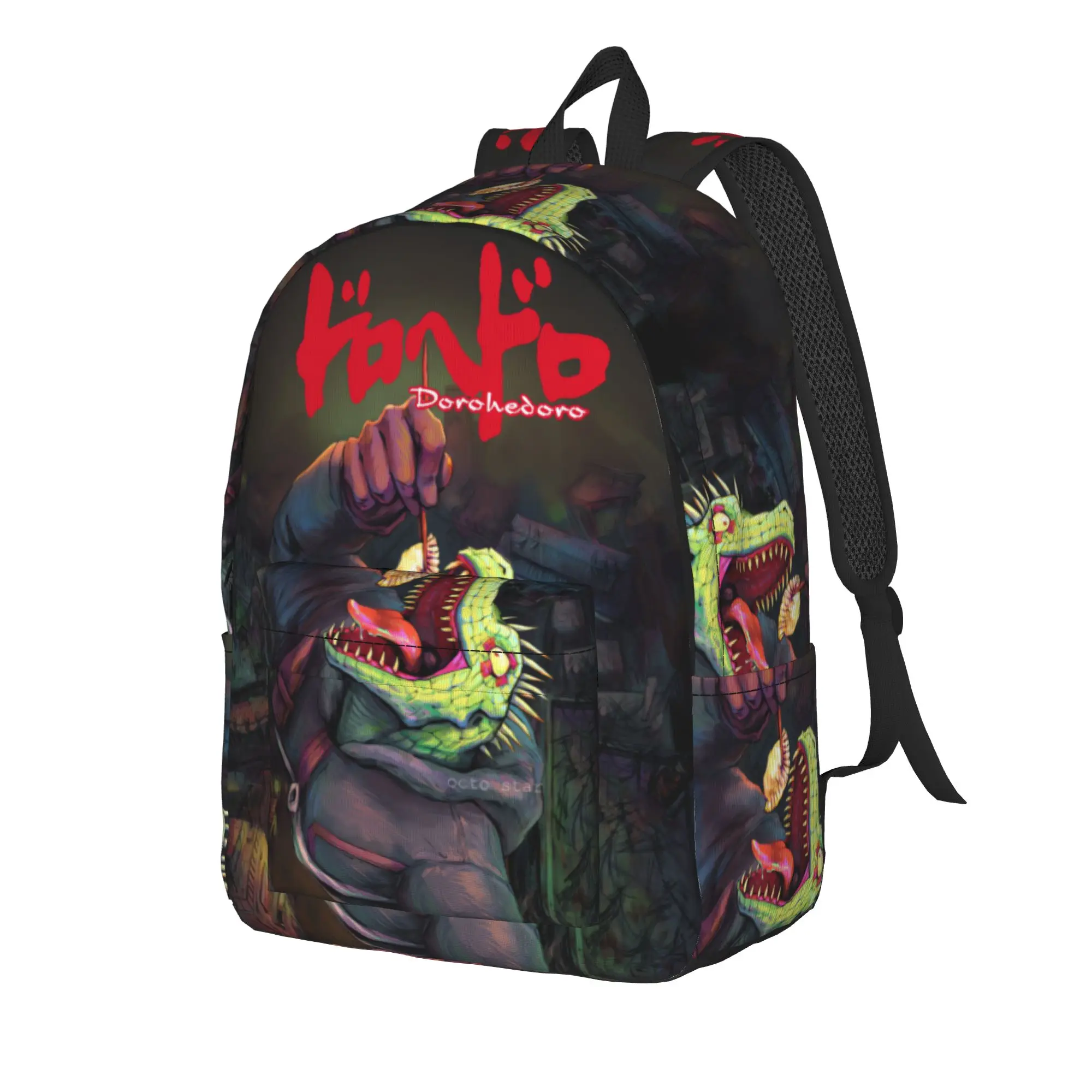 Dorohedoro Backpack Student Unisex  Large Backpacks Polyester Pretty School Bags University Custom Rucksack
