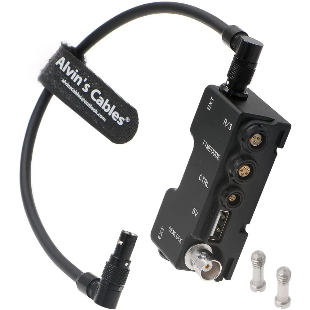 Breakout-Box for RED-Komodo V-Raptor Camera EXT 9-Pin to Run-Stop|Timecode|CTRL|5V USB| Genlock-BNC B-Box Black