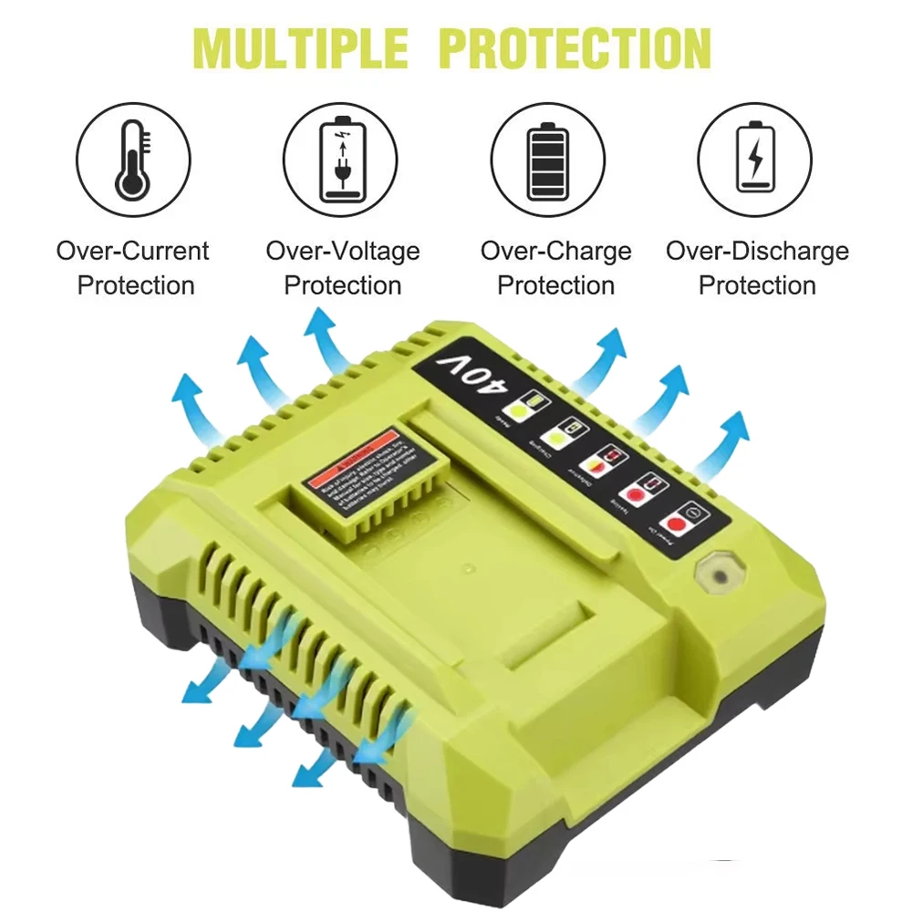 Ryobi 36V 40V Lithium Battery Dual Charger OP401 OP403 Replacement  OP4015 OP4026 OP4026A OP4030 OP4050A OP4040 Fast Delivery