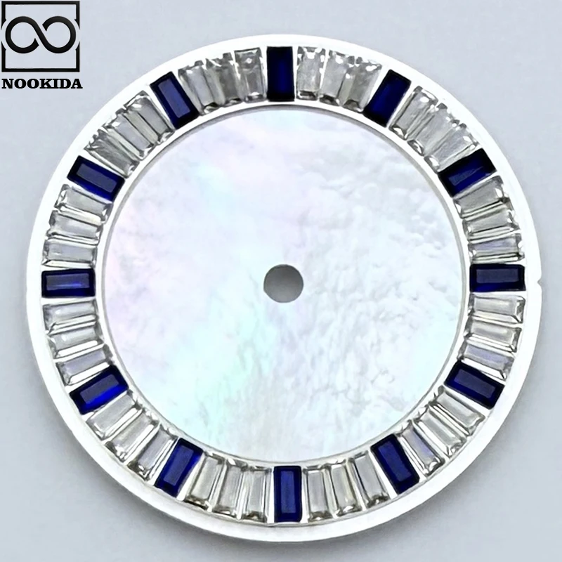 NOOKIDA 28.5mm Watch Dial Fit NH35 NH36 3/3.8/4.2 o'clock Crown Automatic Movement Part Diamond Edge Watch Accessories