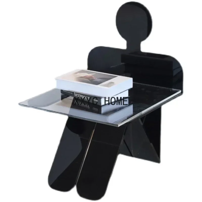 Sofa Side Table Acrylic Magazine Shelf Bedside Table Floor Shelf