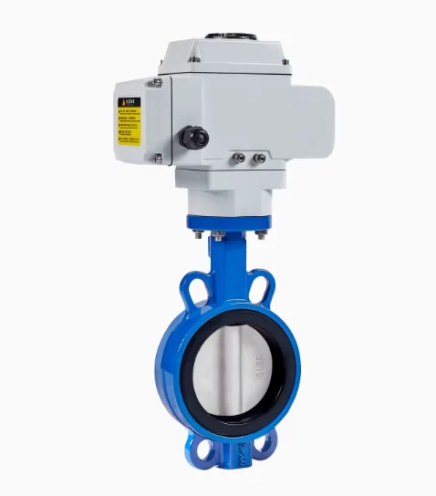 4 بوصة DN 100 DC24v المحرك التلقائي فراشة صمام رقاقة نوع القناة الحديد الكهربائية صمام فراشة بمحرك