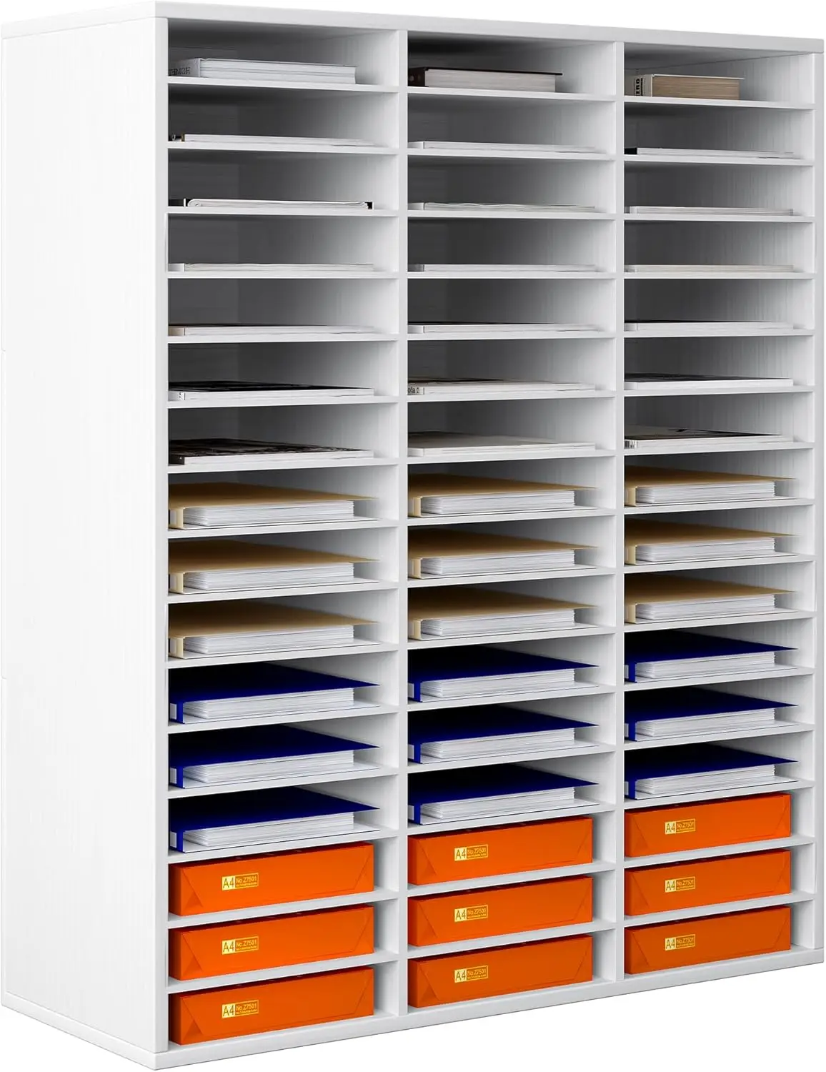 

Деревянный органайзер для почты с 48 отделениями, настольный органайзер для офиса, дома, школы, класса, черный