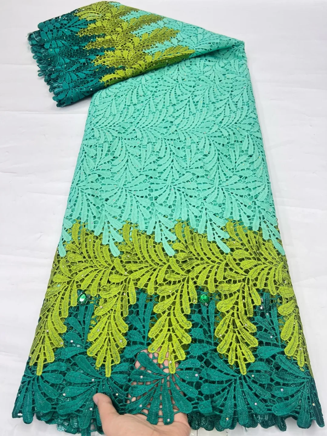 OLEVO African Guipure Cord Lace Fabric 2026 High Quality Colorful French Material Luxury Party Grown Lace Fabric For Sewing Dres