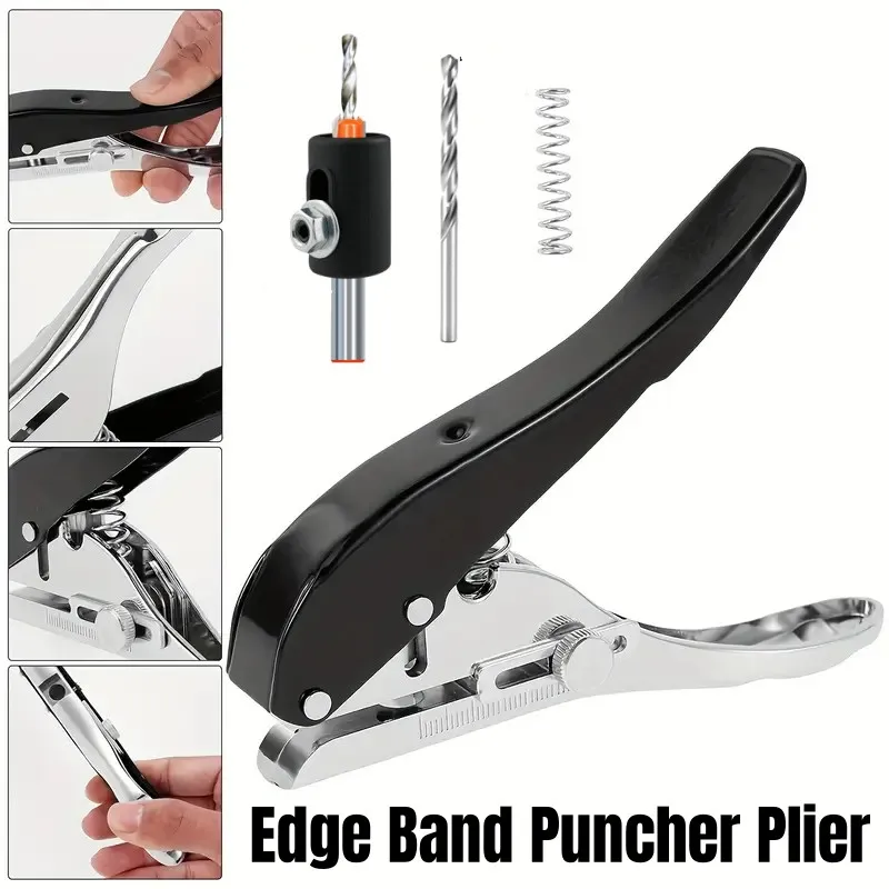 8/10MM Manual Edge Band Puncher Plier Round Punch Pliers Credit Photo Paper Card PVC ABS Opener Nail Hole Masking Plier