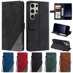 For Coque Samsung Galaxy S25 Ultra Cover Flip Wallet Leather Case on for Funda Samsung S 25 Ultra S25 Plus S25Ultra Phone Case