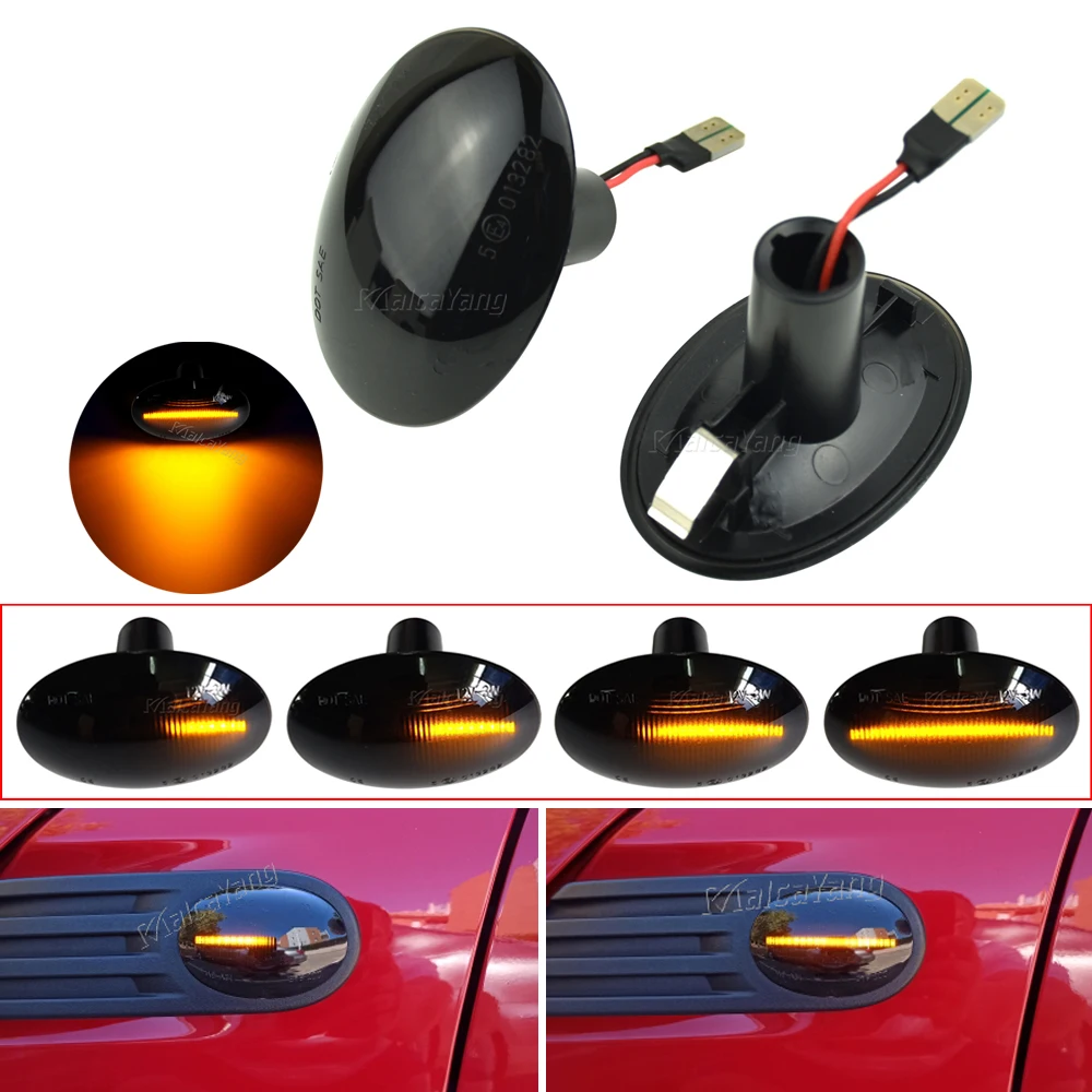 2pcs Flowing Turn Signal Light Dynamic LED Side Marker For BMW MINI Cooper R55 R56 R57 R58 R59 Side Indicator CL-R56-LSM-SM