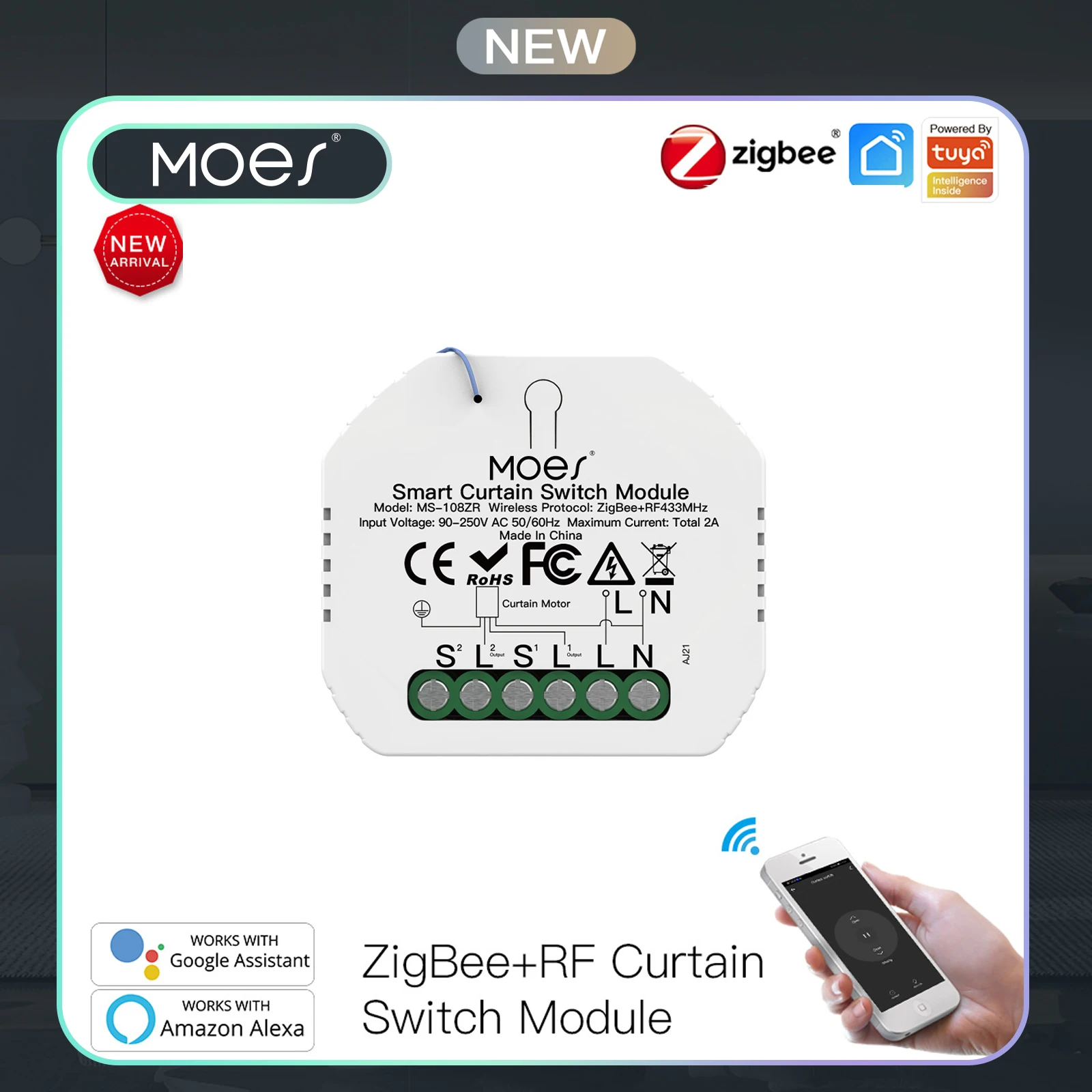 Moes Zigbee RF433 C…
