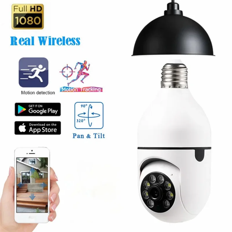 5G Bulb E27 Surveillance Camera Indoor Security Monitor Wifi Camera Home Security Baby Pet Monitor Night Vision Motion Detection