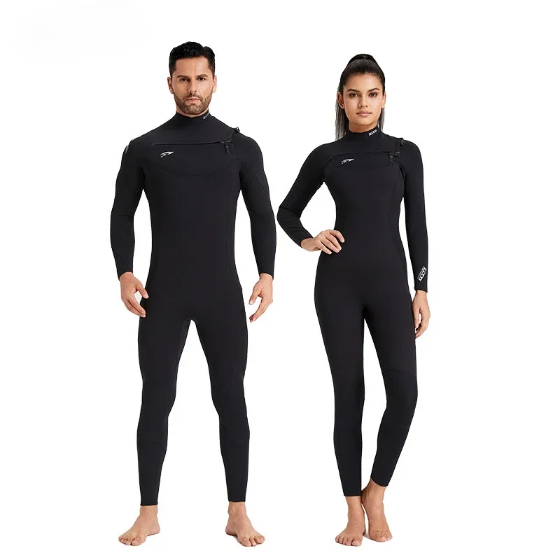 2/3Mm Men's And Women's Horizontal Zipper Long-sleeved Trousers Adult Cold S uit Wetsuit Snorkeling Suit Wetsuit Surf Suit