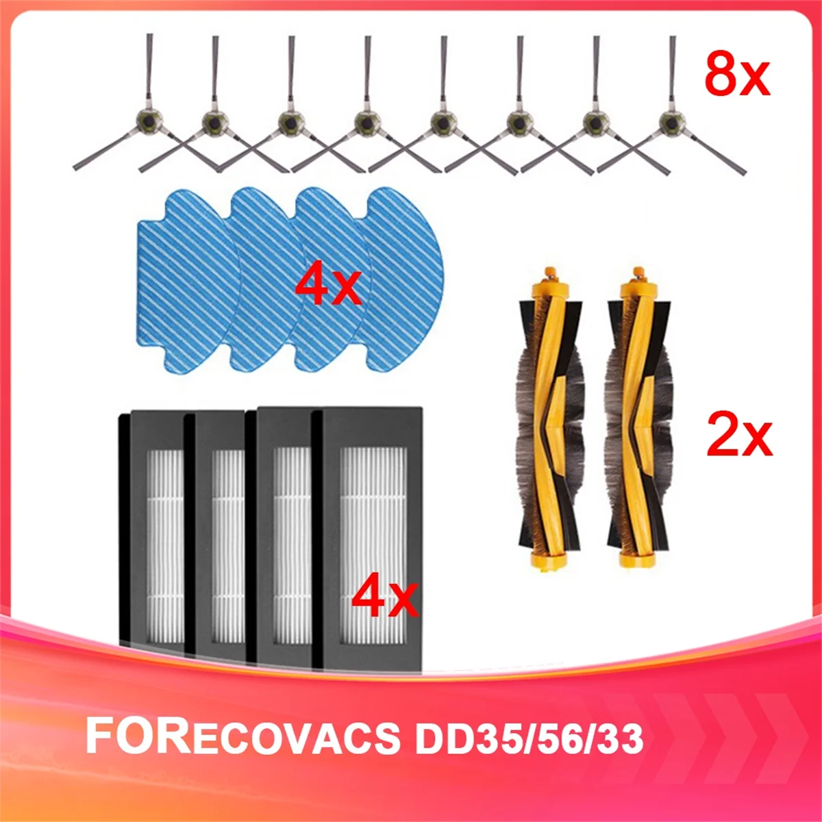 

AB32-For ECOVACS DD35/56/33 Robot Vacuum Cleaners Vacuum Cleaner Accessories Replacement Supplies