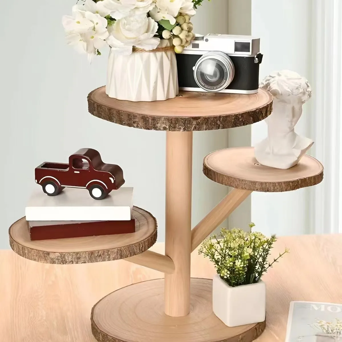 Wood Cupcake Stand 3 Tier, 4 Tier Cupcake Holder Display Wood Tiered Tray Rustic Cupcake Stand,dessert Tower Tray Stand