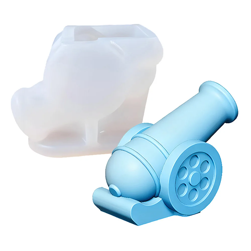 الإبداعية هاون لعبة مدفع قالب من السيليكون مدفع نموذج Diy بها بنفسك سيارة سطح المكتب الديكور الجص قالب أدوات تزيين الكعكة