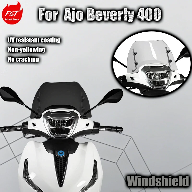 For Beverly 400 modified windshield front windshield with imported transparent glass