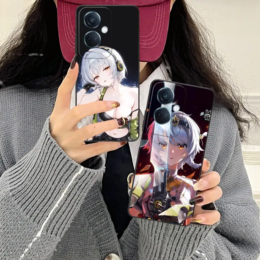 حافظة هاتف Zenless Zone Zero Anby Demara لهاتف OPPO Reno 14 13 12 11 10 9 8 7 6 5 F T Pro 5G غطاء طباعة ملون فاخر #1