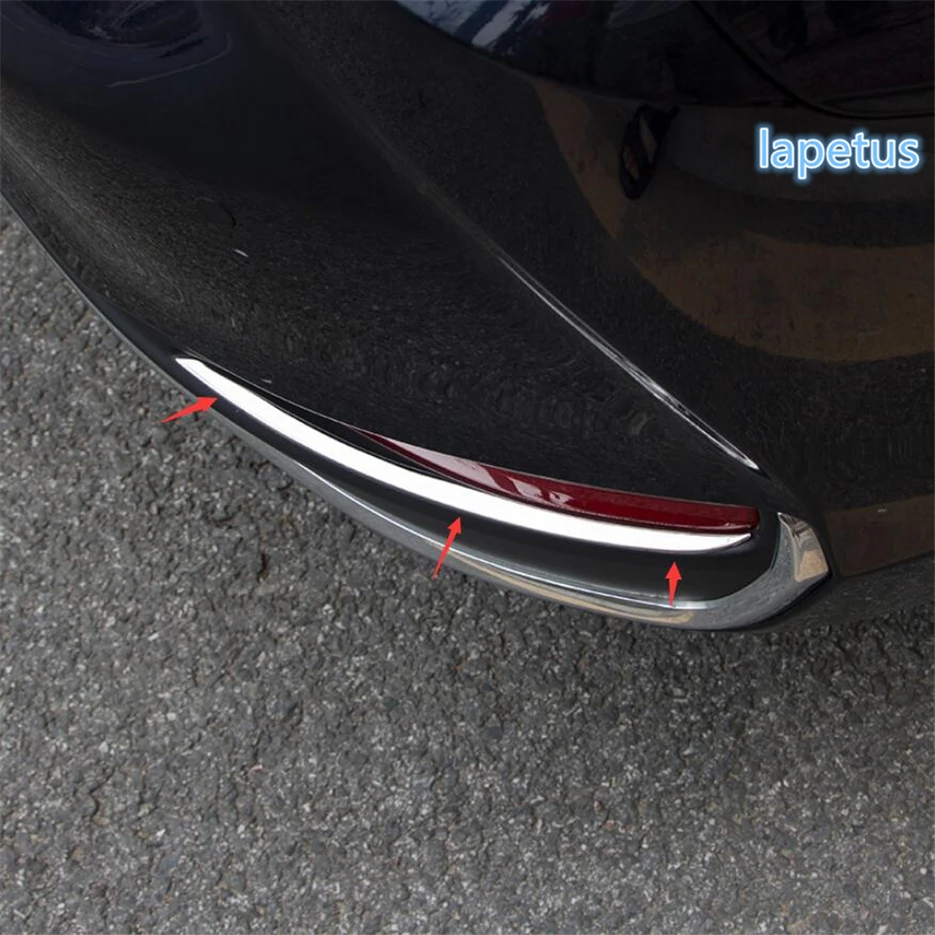 Rear Fog Lights Lamps Eyelid Eyebrow Decor Front Bumper Corner Protector Cover Trim Stainless Steel Fit For Lexus ES 2018 - 2023