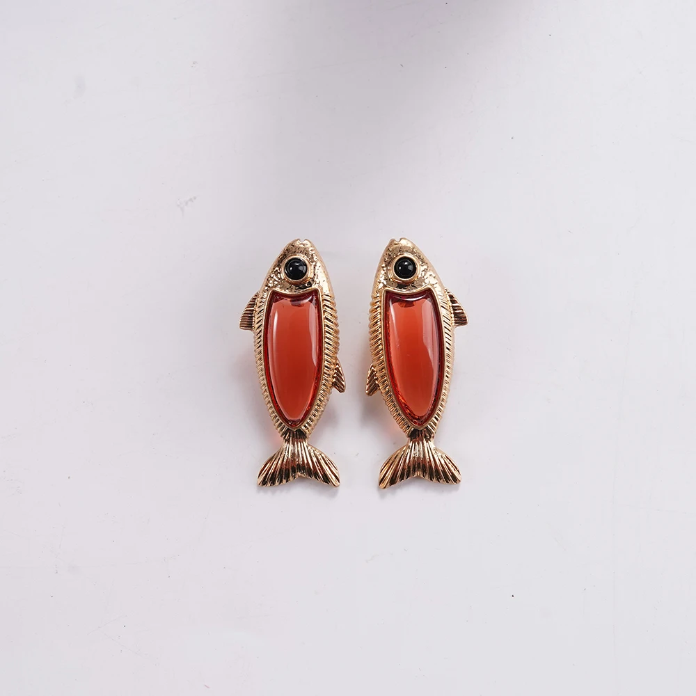 

Bohemian Style Fish Earrings Unique Daily Travel Banquet Accessory Ideal Birthday & Anniversary Gift
