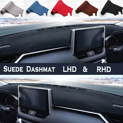 Car Styling Suede Dash Mat Covers Dashmat Dashboard Pad Protector Accessories For Toyota Rav4 XA50 RAV 4 2019-2023 2021 2022