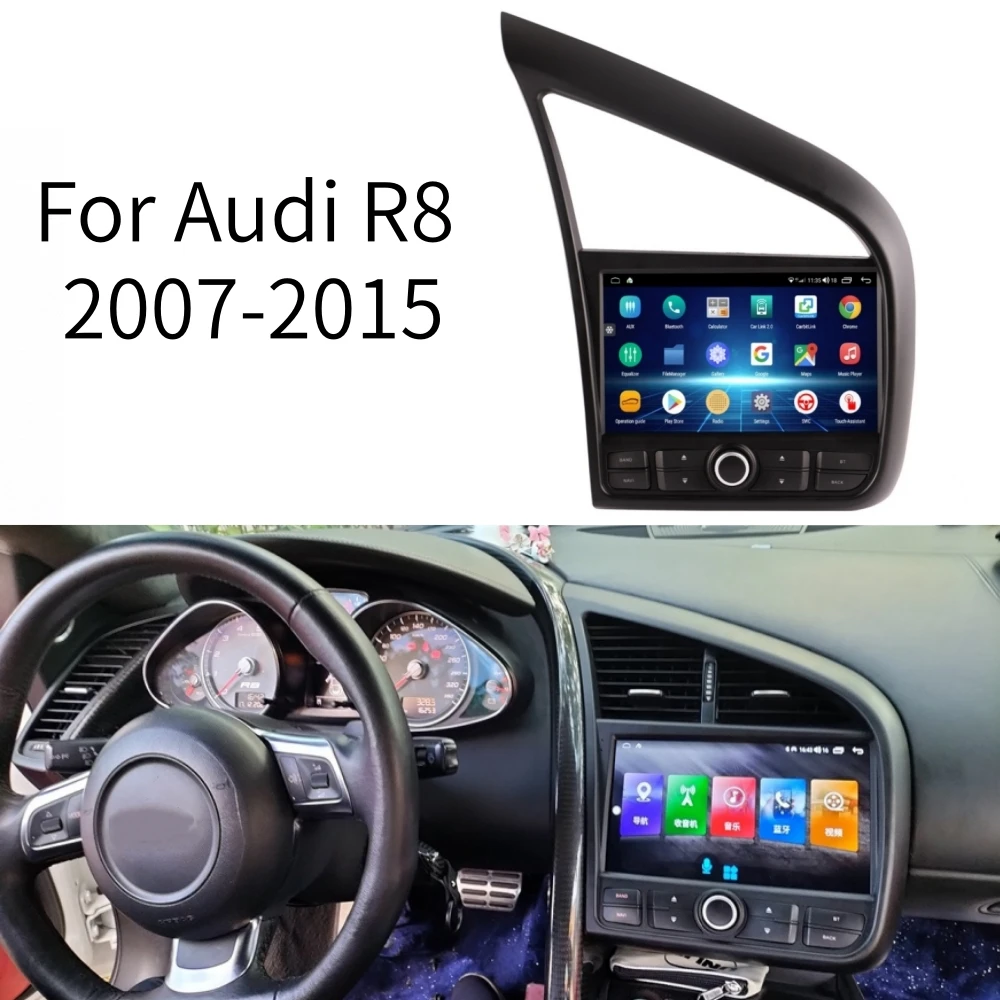 Android Para Audi R8 2007-2015 Carro DVD Gravador de Rádio Navegação GPS Unidade de Cabeça Estéreo Áudio IPS Vertical Tela Carplay