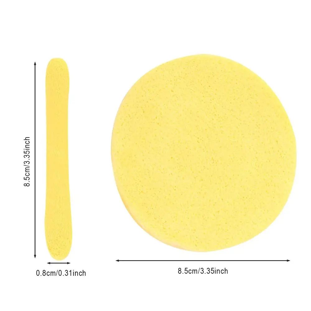 ฟองน้ำทำความสะอาดผิวหน้าแบบอัด 12 ชิ้น อุปกรณ์ดูแลผิวหน้า ฟองน้ำล้างหน้า แผ่นทำความสะอาดผิวหน้า