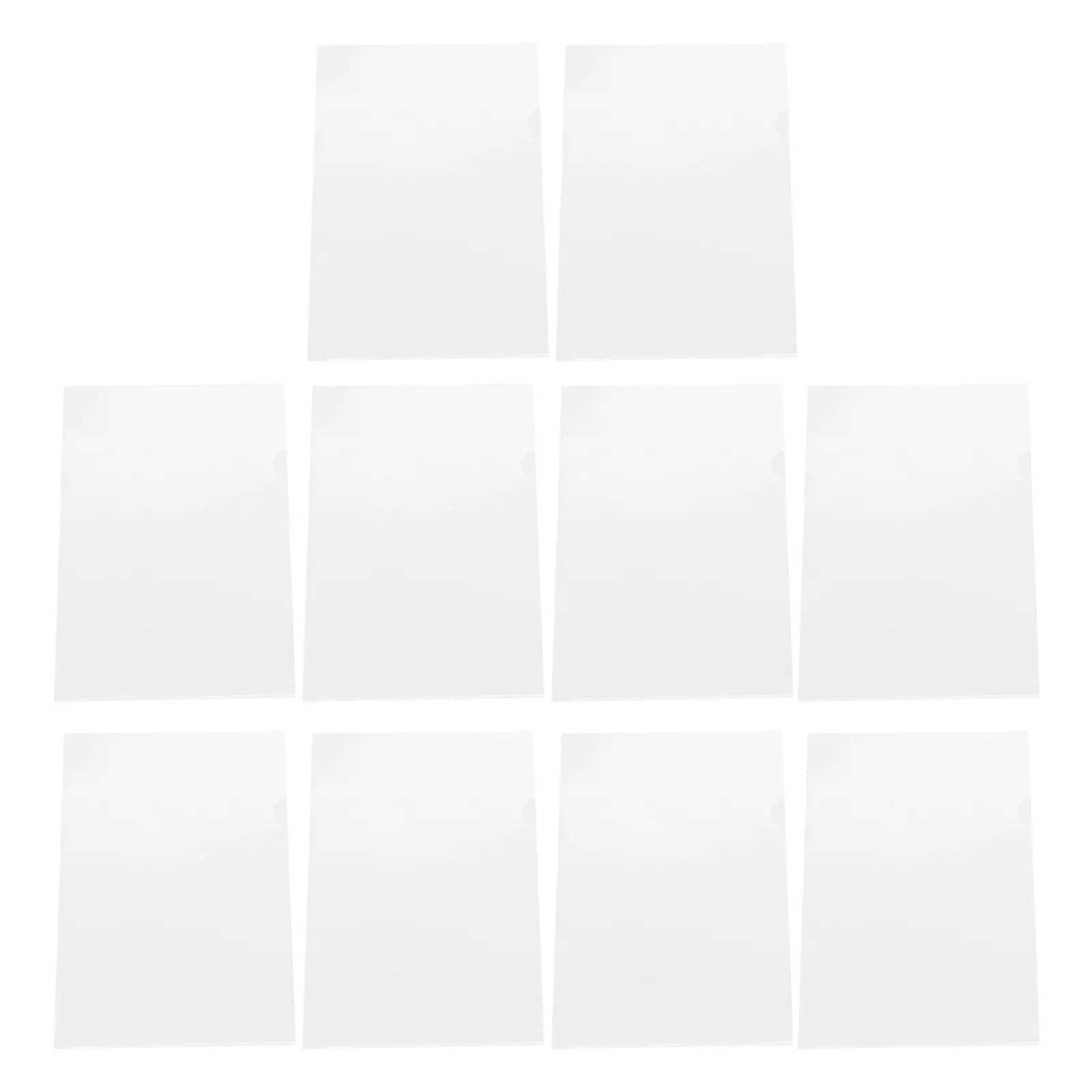 

100Pcs Long-Lasting L-Shaped Plastic File Folder Set for Efficient Document Classification Office School Business Portable 12x12