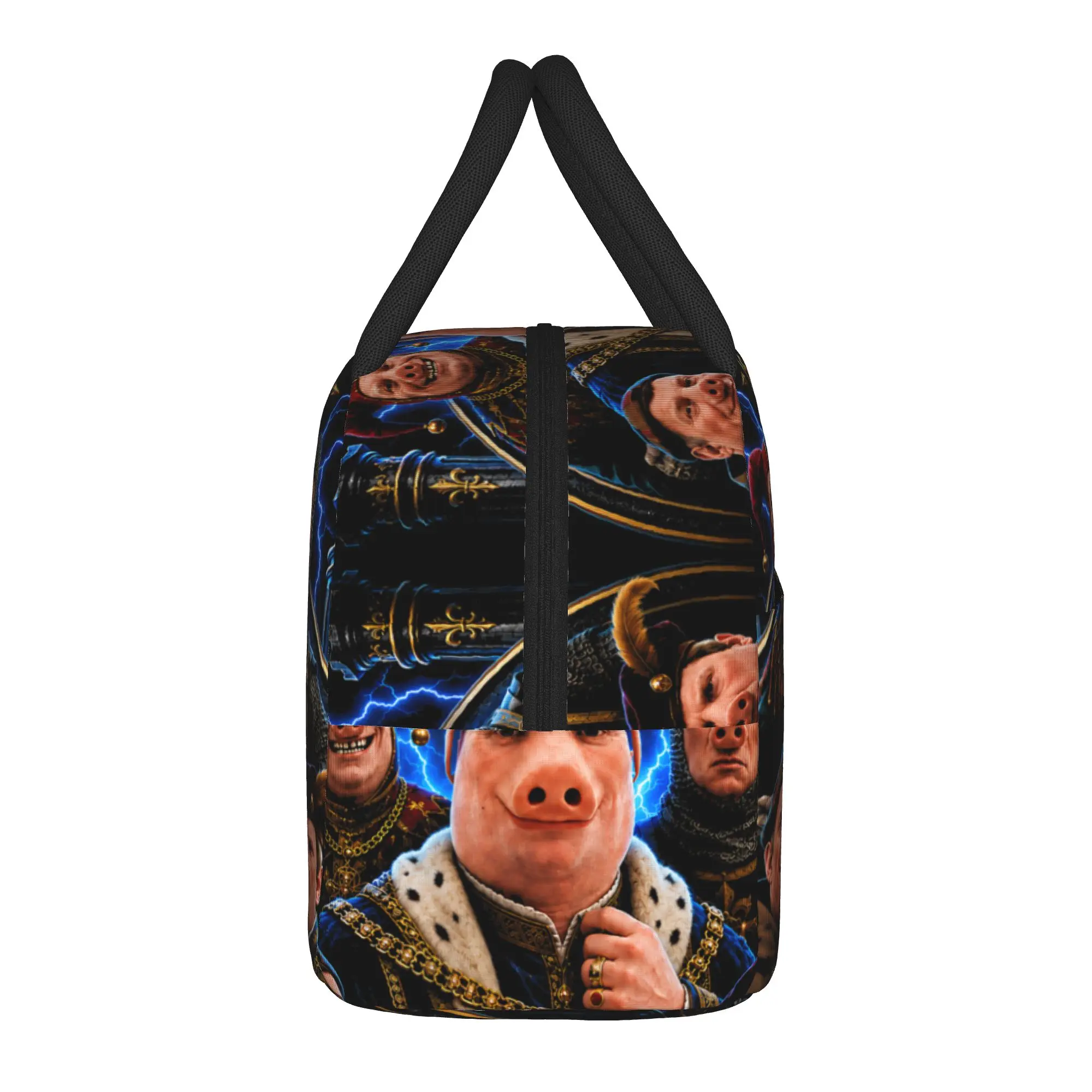 John Pork is Calling Medieval Bootleg Meme Brainrot Lunch Bag  Fun Lunch Box Picnic Portable Zipper Thermal Lunch Bags For Girls