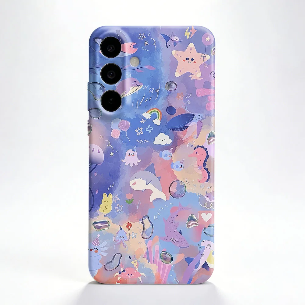 Cute Ocean Animals Case For Samsung S26 S25 S24 S23 S22 Plus S21 Ultra Edge S23 S24 S25 FE Hard PC Shockproof Phone Cover view 3