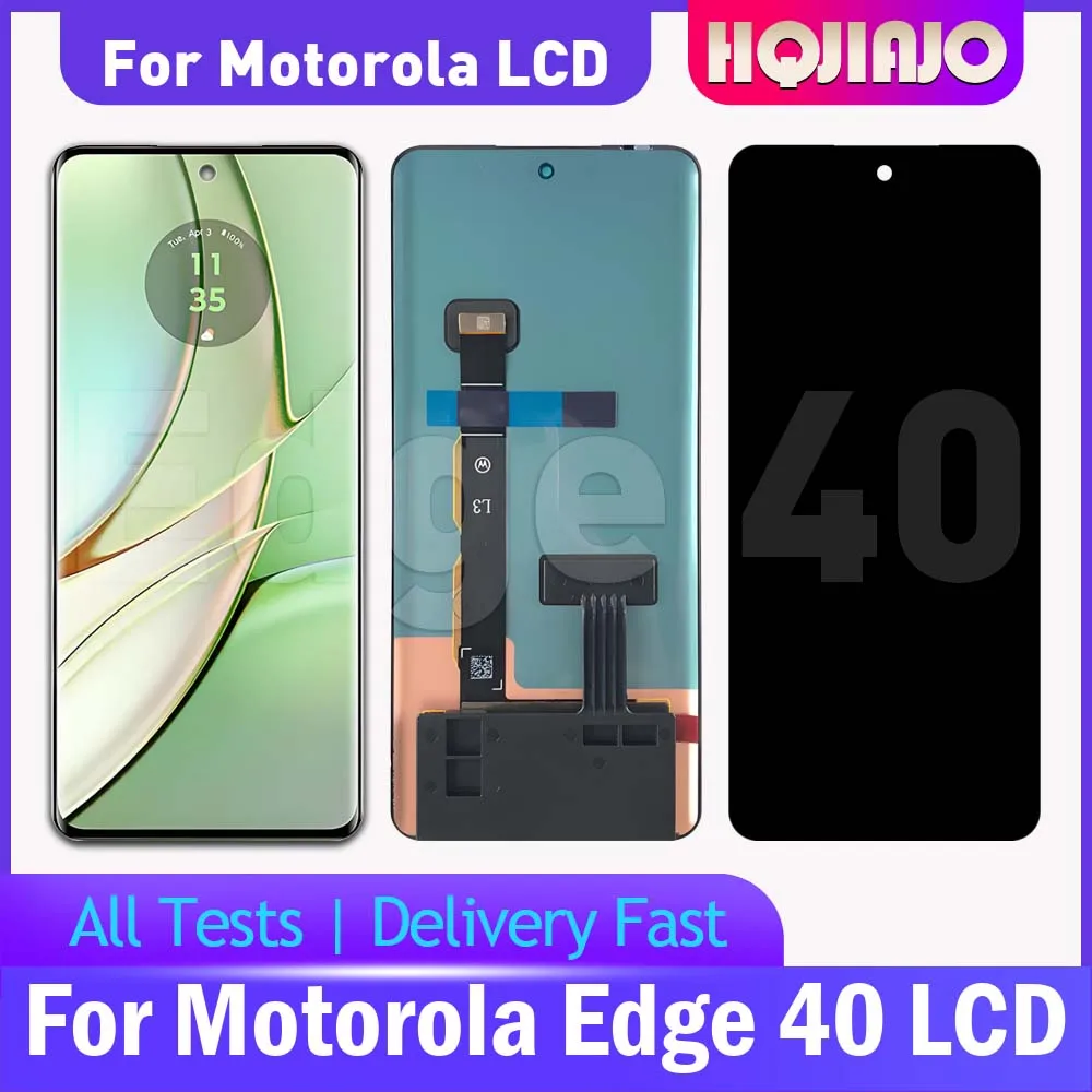 6.55'' AMOLED LCD Display Touch Screen Digitizer Assembly For Motorola Edge 40 XT2303-2 Replacement Repair Parts EDGE 40 Tested