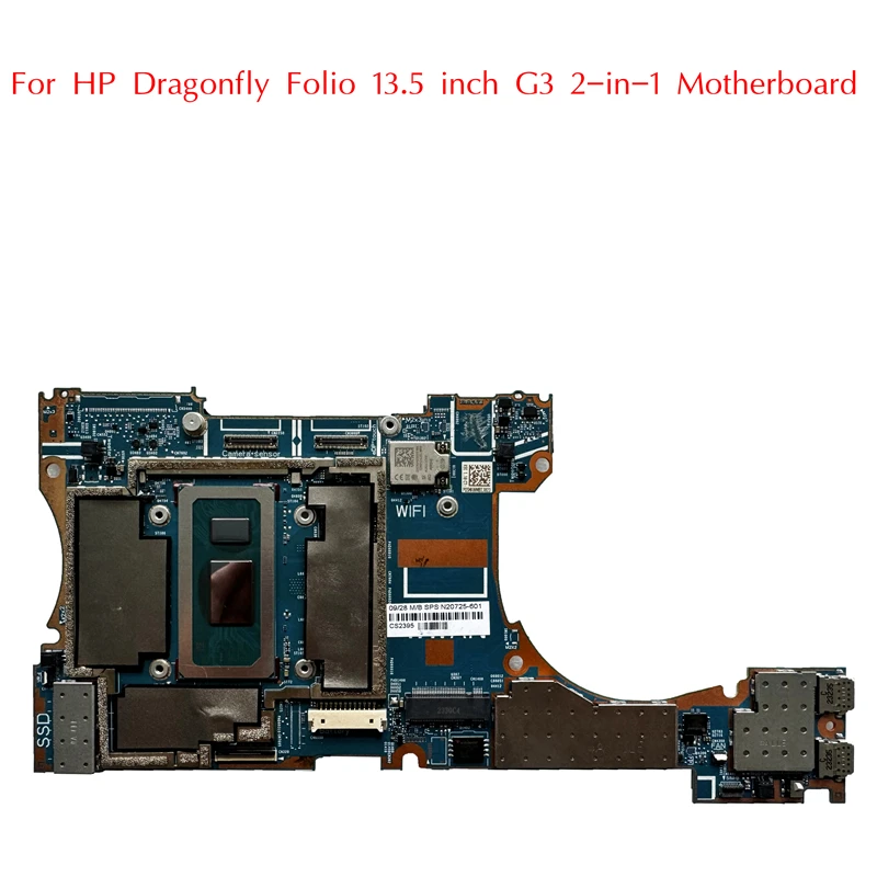 Placa base N20725-601 usada para HP Dragonfly Folio, 13,5 pulgadas, G3, 2 en 1, 6050A3358101-MB, con I7-12th, 16G, 32G, LPDDR5, 100% probado