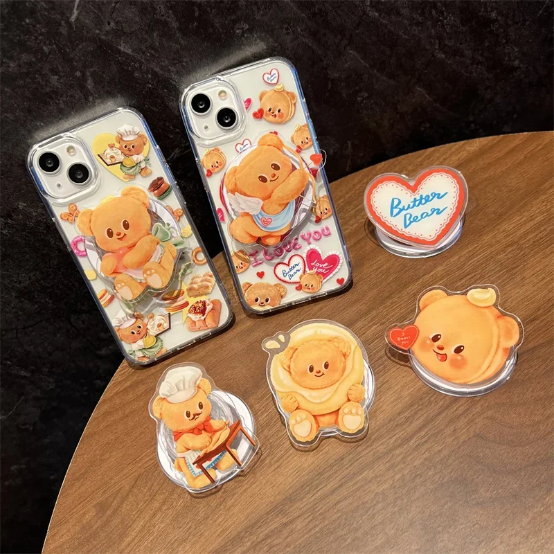 

Ins креативная милая подушка безопасности для мобильного телефона, складной кронштейн с героями мультфильмов, силиконовый настольный ленивый палочка, телескопическая подушка безопасности, магнитный кронштейн