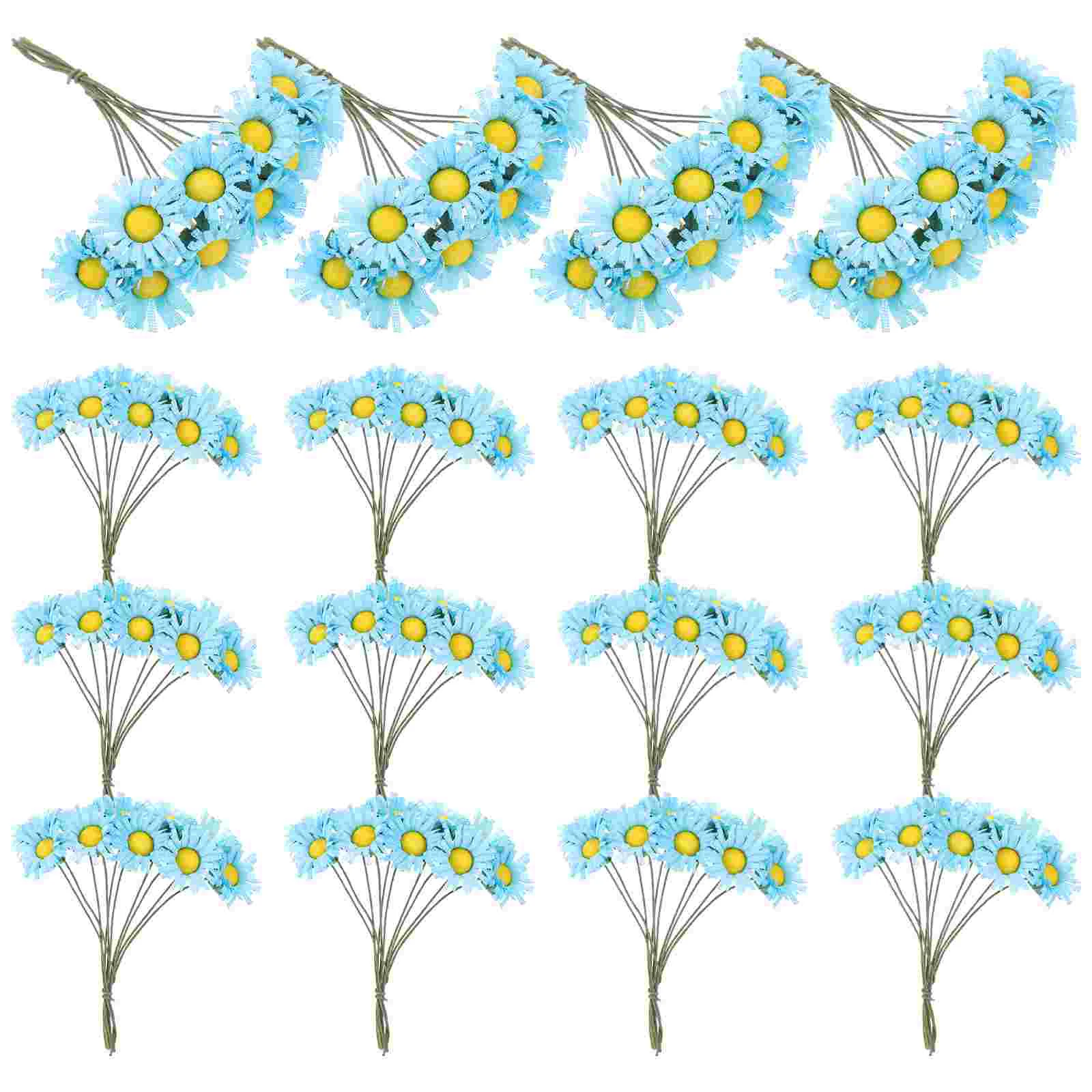 

100 Pcs Decorate Artificial Office Iron Wire Simulated Daisy Decorations