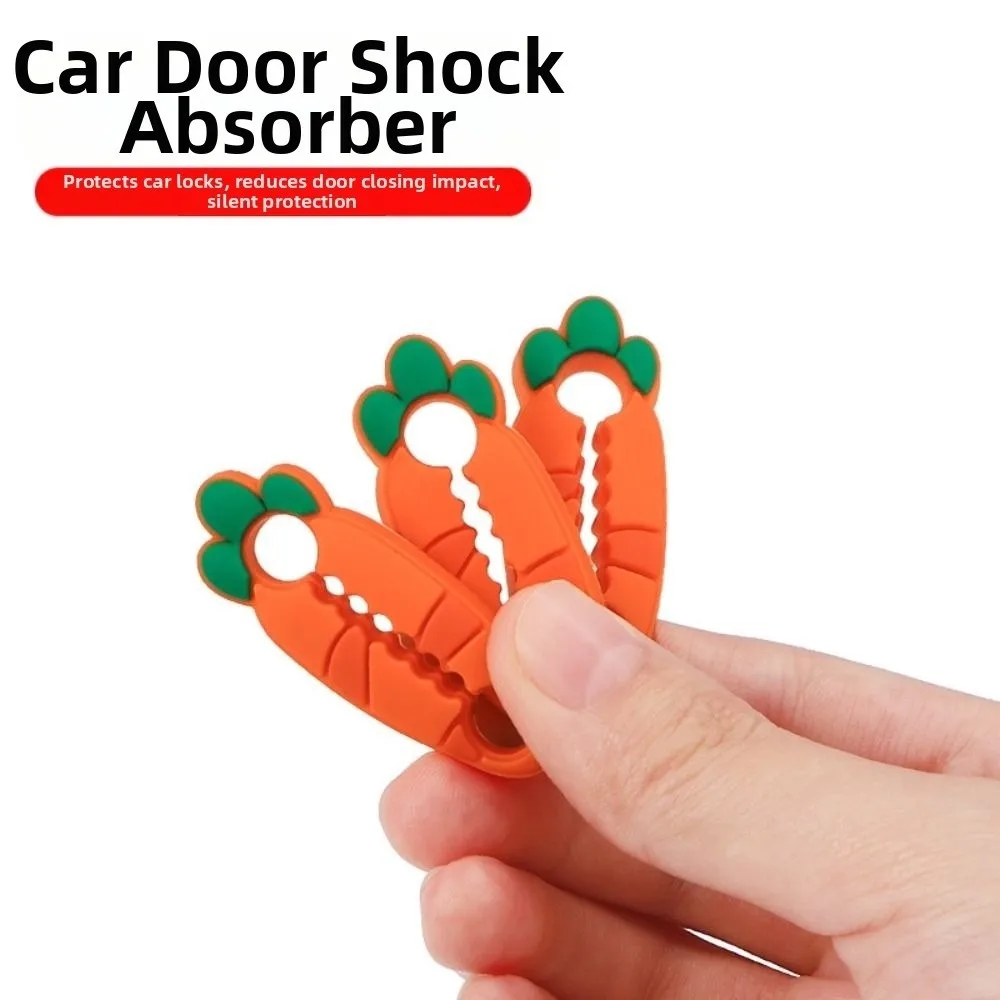 4/5pcs Silicone Car Door Lock Sound Deadener Buffer Soundproofing Seal Car Door Lock Protectors Shock Absorber