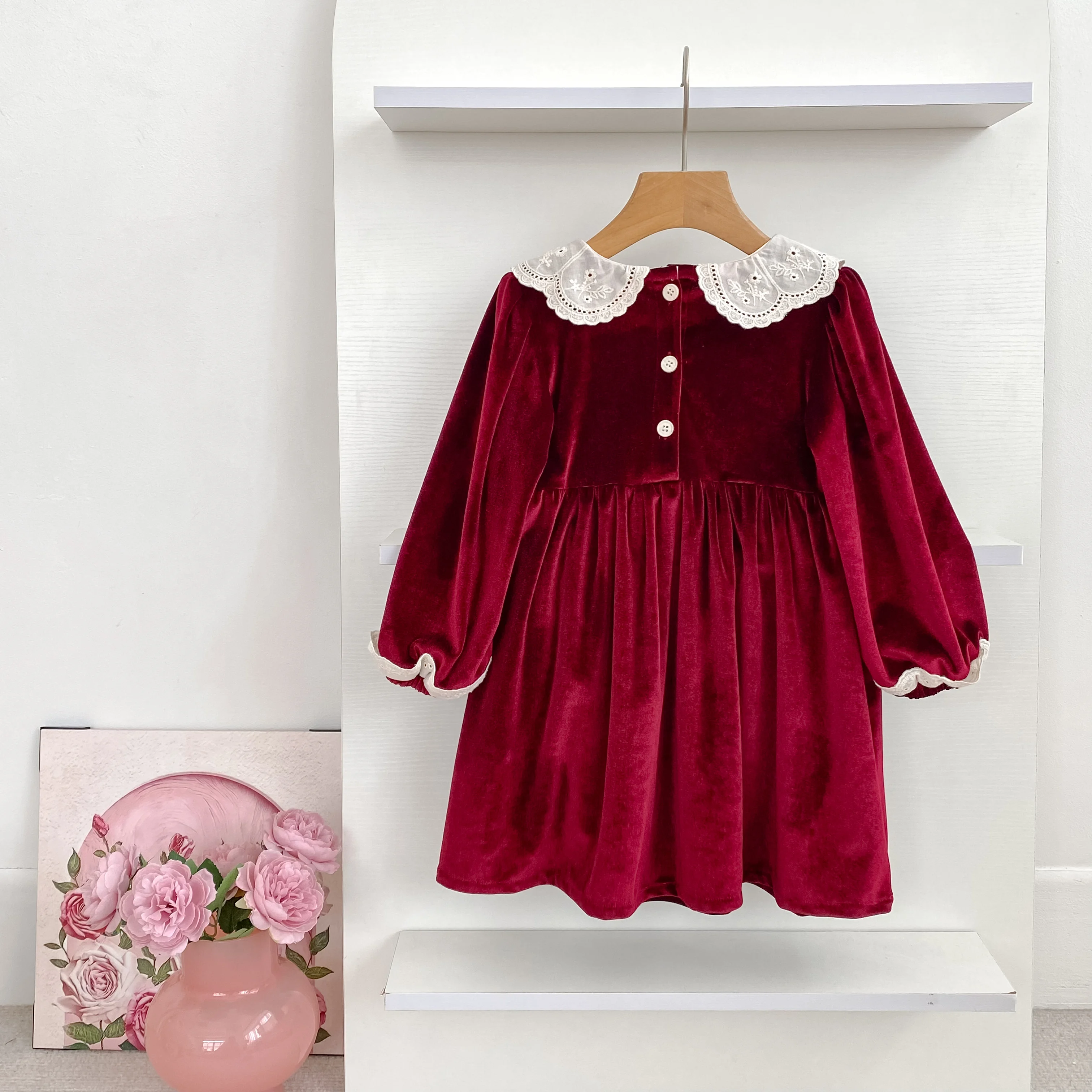 Neue Weihnachten Kinder Party Kleid Baby Bodys Schwestern Kleidung Herbst Schwestern Mädchen Prinzessin Kleid Spitze Rot Neue Jahr Kinder Kleidung – Detail 26