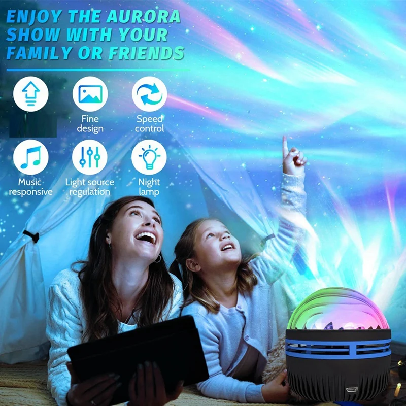 Aurora Than LightプロジェクターGalaxy、2 in 1、カラフルなプロジェクターライト、プロジェクターライト