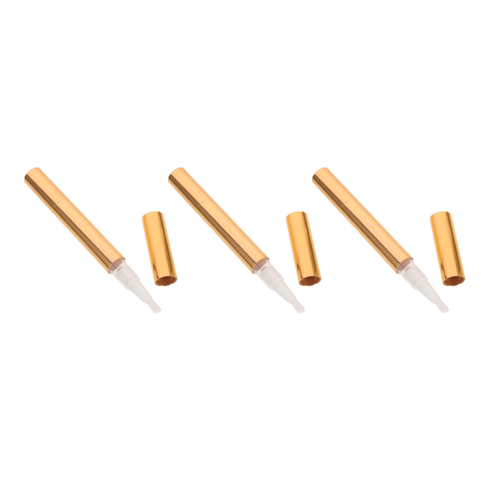 

3 Pcs Metal Empty Nail Polish Bottle Lip Gloss Pen Twisting Makeup Tool Manicure Supply for Nail Polish Eyelash Growth Perfume