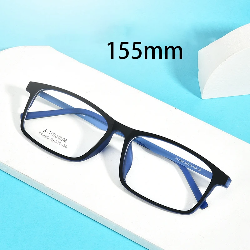 

Zerosun 155mm Oversized Eyeglasses Frame Male Women Glasses Ready Myopia -150 200 250 TR90 Ultralight Spectacles Anti Blue Light