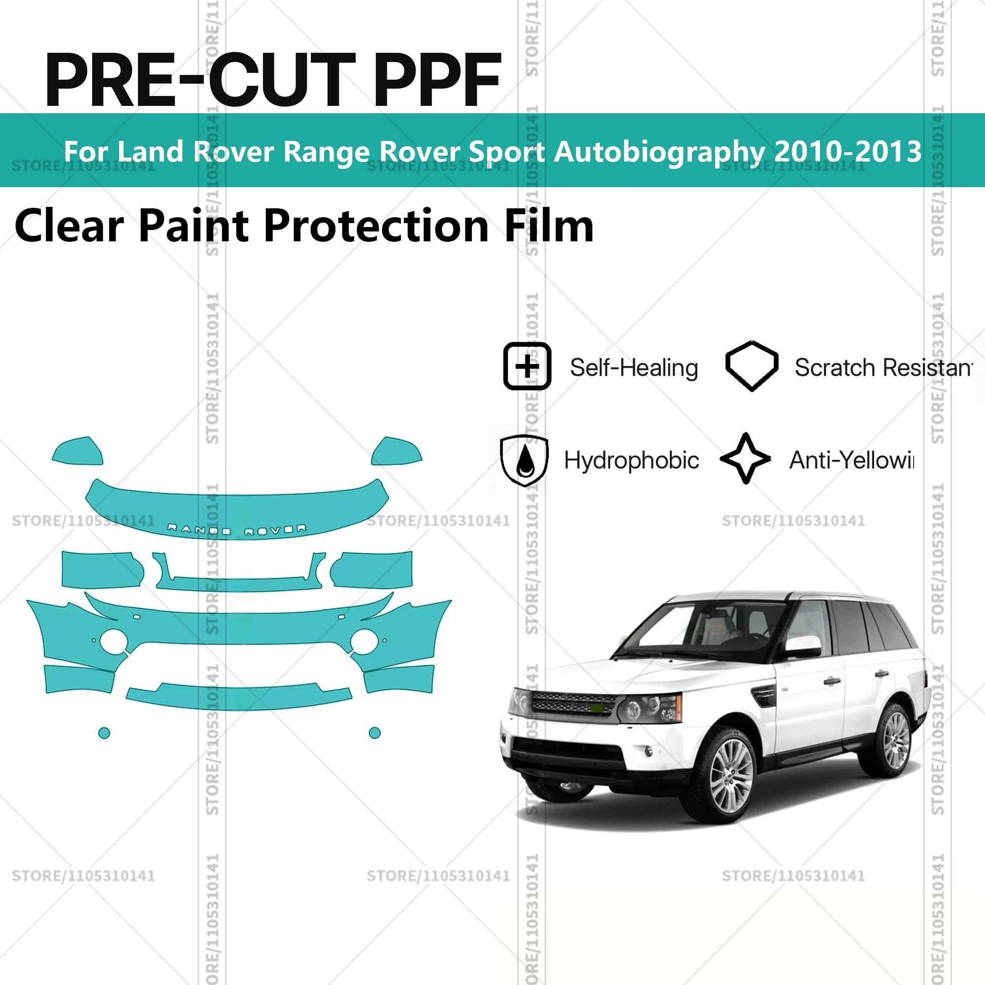 Pre-Cut Paint Protection Film PPF Transparent Car Film Automotive For Land Rover Range Rover Sport Autobiography 2010-2013