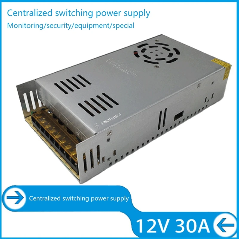 

12V 30A LED Switch Power Supply Transformer 360W Power Supply Adapter LED Strip Switch Driver Power Adapter